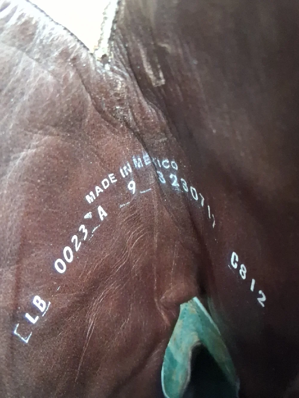 LANE Turquoise and Brown Leather Cowboy Boots, Size 9 - Picture 3 of 5
